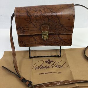 Patricia Nash Lauretina Crossbody Organizer Bag Leather Signature Map Print